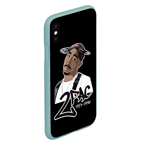 Чехол iPhone XS Max матовый 2pac / 3D-Мятный – фото 2