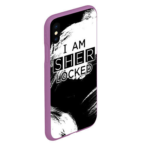 Чехол iPhone XS Max матовый Sherlock / 3D-Фиолетовый – фото 2