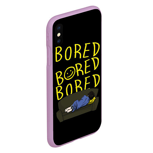 Чехол iPhone XS Max матовый Boreb / 3D-Сиреневый – фото 2