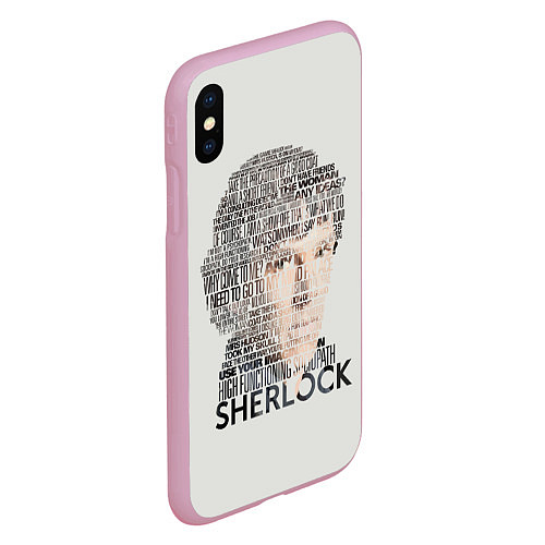 Чехол iPhone XS Max матовый Sherlock / 3D-Розовый – фото 2