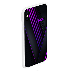 Чехол iPhone XS Max матовый Mass Effect N7, цвет: 3D-белый — фото 2