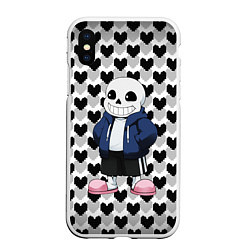 Чехол iPhone XS Max матовый UNDERTALE, цвет: 3D-белый