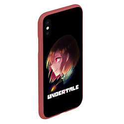 Чехол iPhone XS Max матовый UNDERTALE, цвет: 3D-красный — фото 2