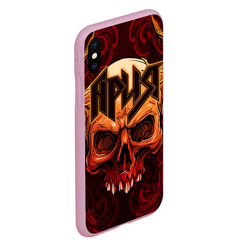 Чехол iPhone XS Max матовый Ария / 3D-Розовый – фото 2