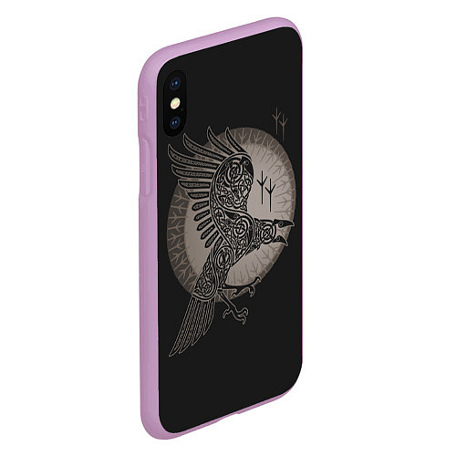 Чехол iPhone XS Max матовый Vikings / 3D-Сиреневый – фото 2