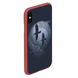 Чехол iPhone XS Max матовый Vikings, цвет: 3D-красный — фото 2