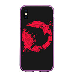 Чехол iPhone XS Max матовый Vikings, цвет: 3D-фиолетовый