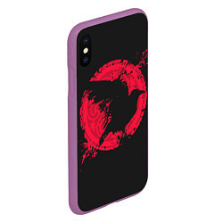 Чехол iPhone XS Max матовый Vikings, цвет: 3D-фиолетовый — фото 2