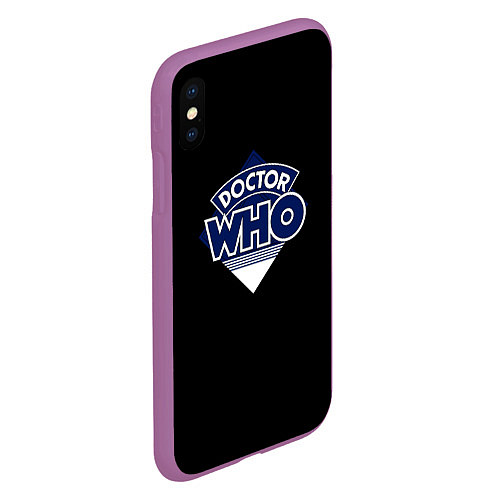 Чехол iPhone XS Max матовый Doctor Who / 3D-Фиолетовый – фото 2