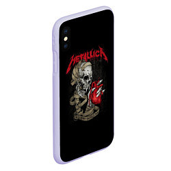 Чехол iPhone XS Max матовый Metallica, цвет: 3D-светло-сиреневый — фото 2