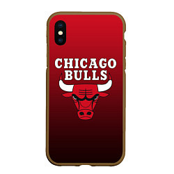 Чехол iPhone XS Max матовый CHICAGO BULLS