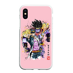 Чехол iPhone XS Max матовый JoJo Bizarre Adventure, цвет: 3D-белый