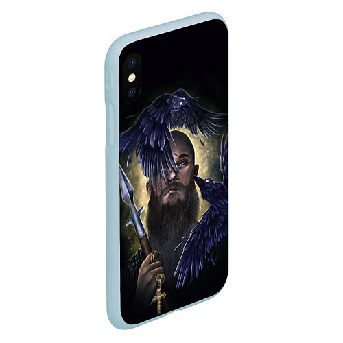 Чехол iPhone XS Max матовый Vikings / 3D-Голубой – фото 2