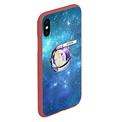 Чехол iPhone XS Max матовый Space Parrot, цвет: 3D-красный — фото 2