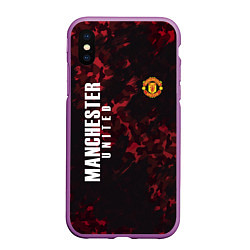 Чехол iPhone XS Max матовый Manchester United