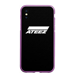 Чехол iPhone XS Max матовый ATEEZ, цвет: 3D-фиолетовый