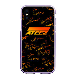 Чехол iPhone XS Max матовый ATEEZ АВТОГРАФЫ