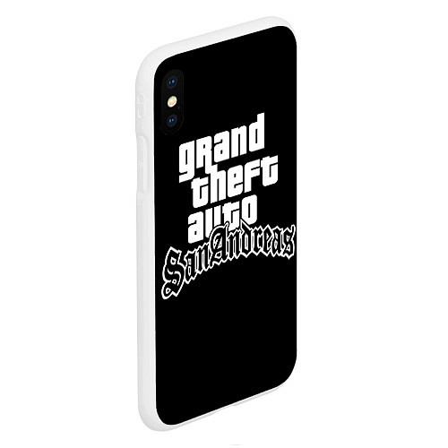 Чехол iPhone XS Max матовый GTA San Andreas / 3D-Белый – фото 2