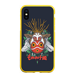 Чехол iPhone XS Max матовый Princess Mononoke, цвет: 3D-желтый