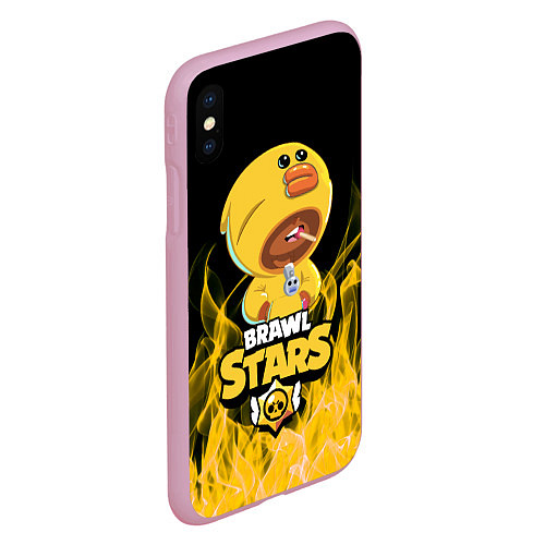 Чехол iPhone XS Max матовый BRAWL STARS SALLY LEON / 3D-Розовый – фото 2