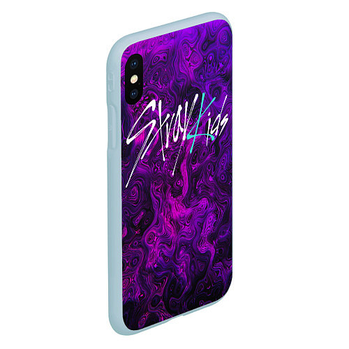 Чехол iPhone XS Max матовый Stray Kids / 3D-Голубой – фото 2