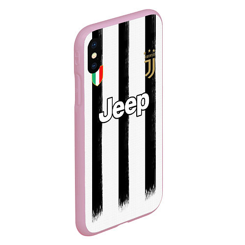 Чехол iPhone XS Max матовый Juventus home 20-21 / 3D-Розовый – фото 2