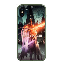 Чехол iPhone XS Max матовый Dark Souls 3 Pontiff Sulyvahn, цвет: 3D-темно-зеленый