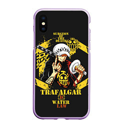 Чехол iPhone XS Max матовый One Piece Trafalgar Water, цвет: 3D-сиреневый