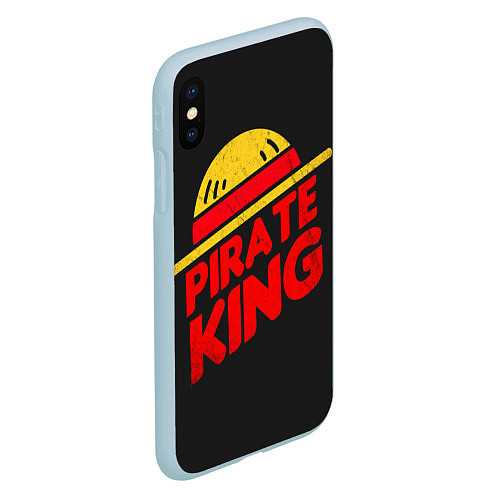 Чехол iPhone XS Max матовый One Piece Pirate King / 3D-Голубой – фото 2