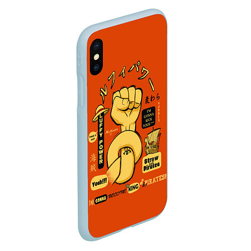 Чехол iPhone XS Max матовый One Piece / 3D-Голубой – фото 2