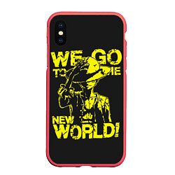 Чехол iPhone XS Max матовый One Piece We Go World