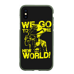 Чехол iPhone XS Max матовый One Piece We Go World