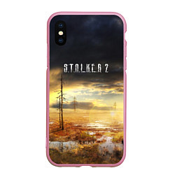 Чехол iPhone XS Max матовый STALKER 2, цвет: 3D-розовый