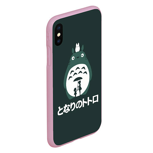 Чехол iPhone XS Max матовый Totoro / 3D-Розовый – фото 2