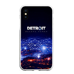 Чехол iPhone XS Max матовый DETROIT:BECOME HUMAN, цвет: 3D-белый