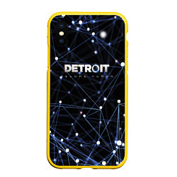 Чехол iPhone XS Max матовый Detroit:Become Human Exclusive, цвет: 3D-желтый