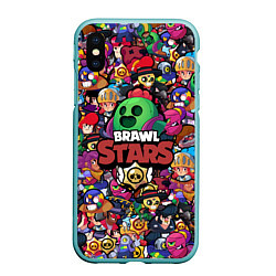 Чехол iPhone XS Max матовый BRAWL STARS SPIKE, цвет: 3D-мятный