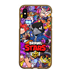 Чехол iPhone XS Max матовый BRAWL STARS CROW