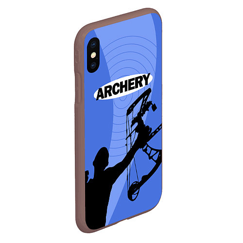 Чехол iPhone XS Max матовый Archery / 3D-Коричневый – фото 2