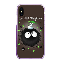 Чехол iPhone XS Max матовый My Neighbor Totoro, цвет: 3D-сиреневый