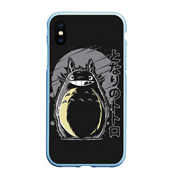 Чехол iPhone XS Max матовый Totoro, цвет: 3D-голубой