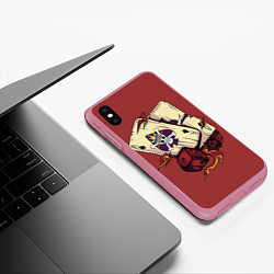 Чехол iPhone XS Max матовый One Piece, цвет: 3D-малиновый — фото 2