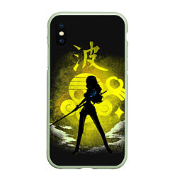 Чехол iPhone XS Max матовый One Piece, цвет: 3D-салатовый