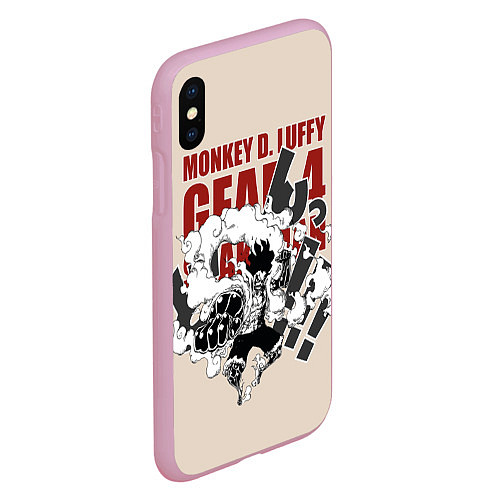 Чехол iPhone XS Max матовый One Piece / 3D-Розовый – фото 2