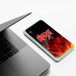 Чехол iPhone XS Max матовый АРИЯ, цвет: 3D-салатовый — фото 2