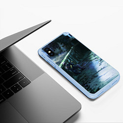 Чехол iPhone XS Max матовый Сталкер 2021, цвет: 3D-голубой — фото 2