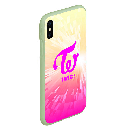 Чехол iPhone XS Max матовый TWICE / 3D-Салатовый – фото 2