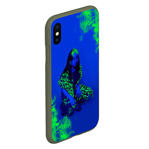 Чехол iPhone XS Max матовый Billie Eilish / 3D-Темно-зеленый – фото 2