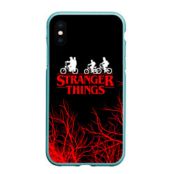 Чехол iPhone XS Max матовый STRANGER THINGS, цвет: 3D-мятный