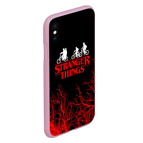 Чехол iPhone XS Max матовый STRANGER THINGS / 3D-Розовый – фото 2